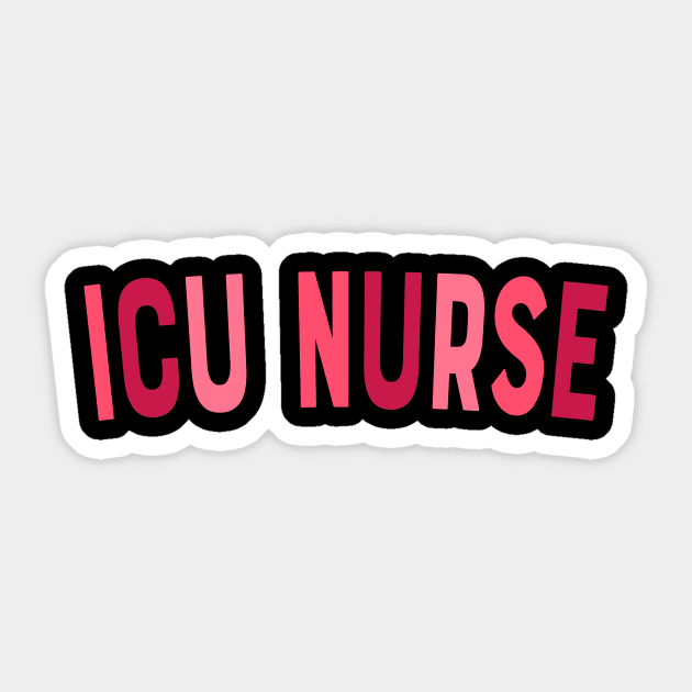 Vintage ICU Nurse Intensive Care Unit Nurse Emergency Nurse Sticker by Flow-designs